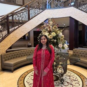 Elegant Red Women Salwar